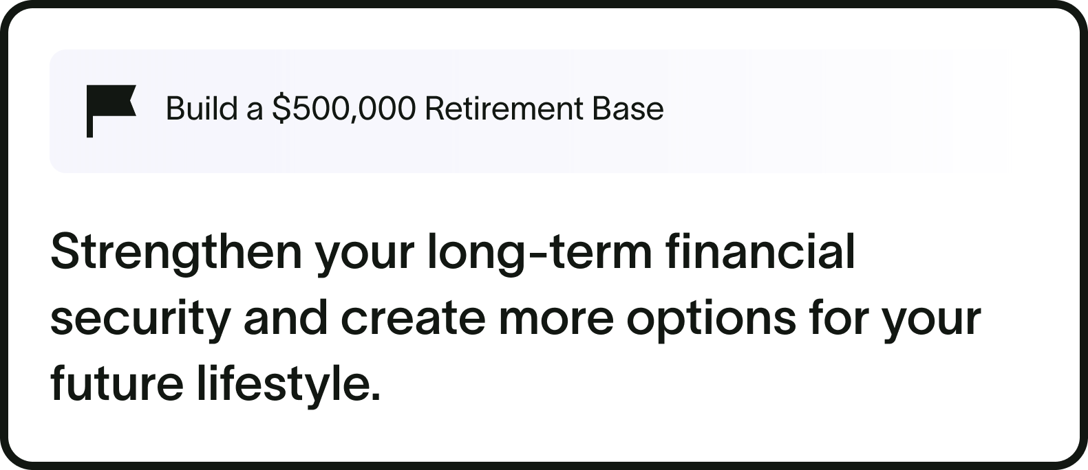 Goal: Save $100,000 in a freedom fund